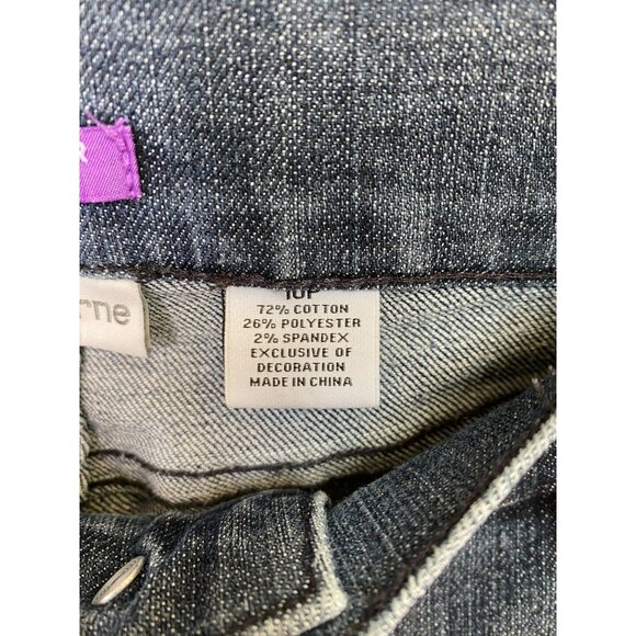 Liz Claiborne Petite Slim Power Super Stretch Denim Jeans Dark Wash Cotton 10P - Picture 5 of 8